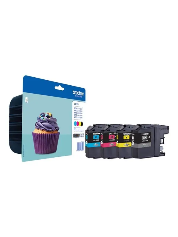 Brother LC123VALBP / LC 123VALBP 4-Pack High Capacity - Bläckpatron Blå