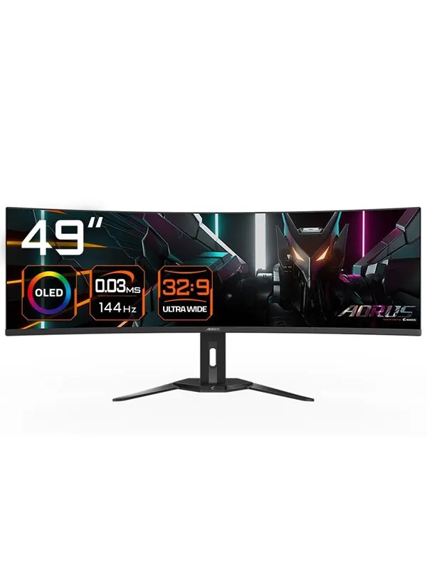 49" GIGABYTE AORUS CO49DQ - 5120x1440 - 144Hz - OLED - 18W USB-C