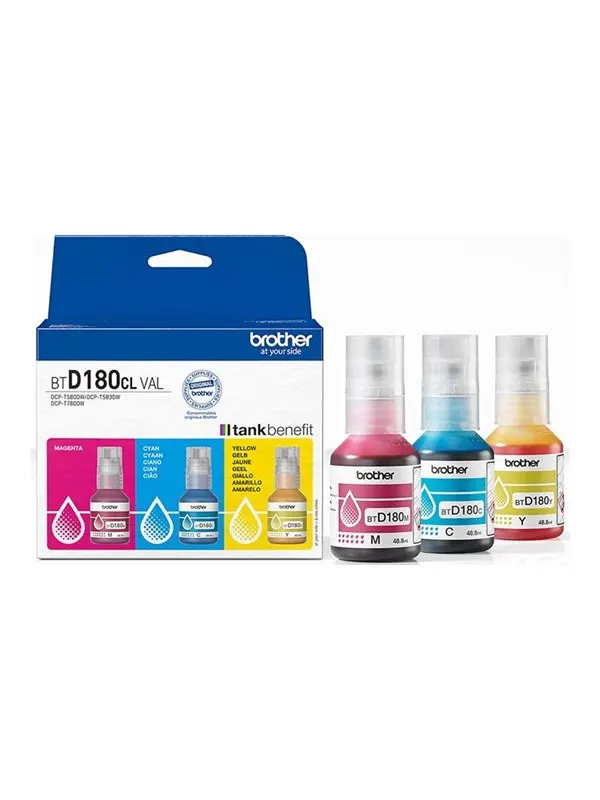 Brother BTD180CL Multipack - 3-pack - yellow cyan magenta - original - ink refill