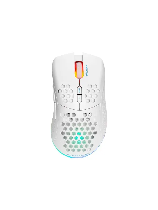Deltaco GAMING DM220 - Mouse - 7 knappar - Vit