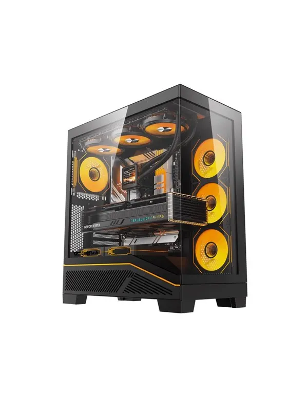 Darkflash K430 (with 5x ARGB PWM fans) - Chassi - Miditower - Svart