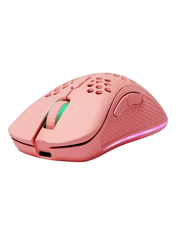 Deltaco GAMING PM80 Lightweight Wireless - 7 knappar - Pink