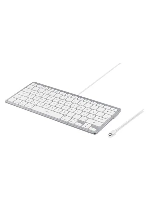Deltaco USB-C Keyboard for iOS/MacOS - Tangentbord - Utan Numpad - Nordisk - Silver