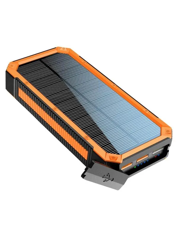 Lippa 20.000 mAh Solar Powerbank 1 x USB-C PD & 3 x USB-A Output - 20000 Ah