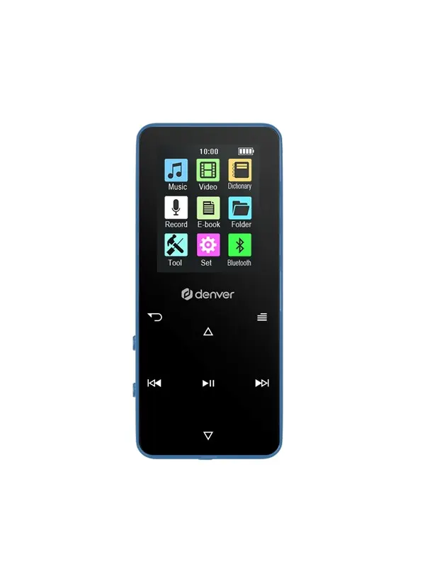 DENVER MP-1830BU BLUE - MP4 media player with built-in bluetooth and rechargeable battery - MP3-spelare 4 GB