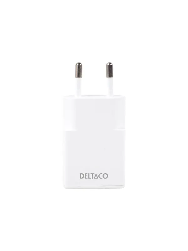 Deltaco Slim USB-C Wall Charger 30 W | 1x USB-C | PPS | Samsung SFC | White