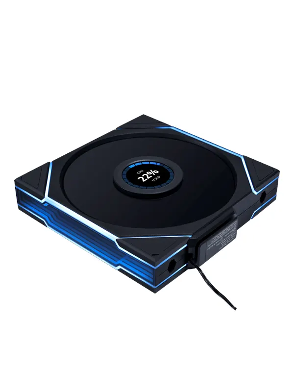 Lian Li UNI FAN TL-LCD Wireless Reverse 140 Black - Chassi fläkt - 140mm - Svart med RGB LED - 30 dBA