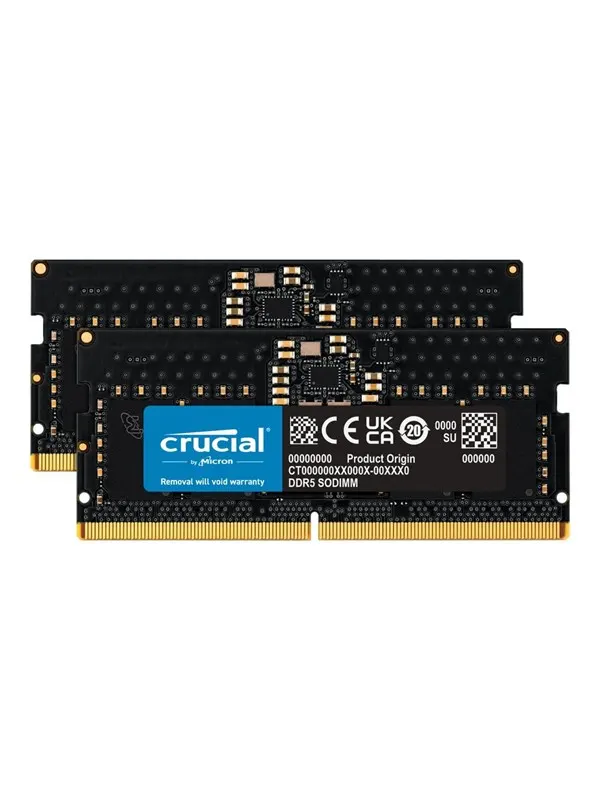 Crucial SODIMM DDR5-5600 - 16GB - CL46 - Dual Channel (2 pcs) - Svart