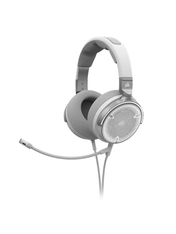 Corsair Virtuoso Pro - Trådbundet Headset För Streaming Och Gaming Med Öppen Design - Vit
