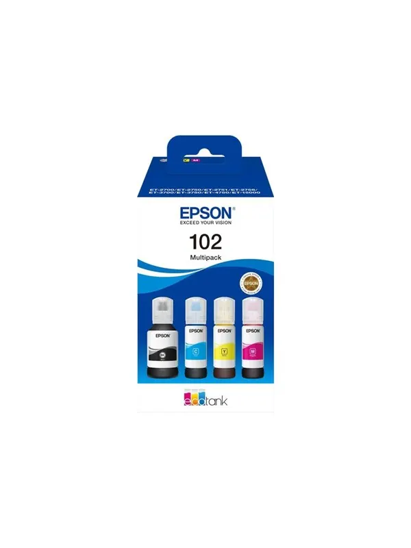 Epson 102 EcoTank - 4-colour Multipack (Black Yellow Cyan Magenta) Ink