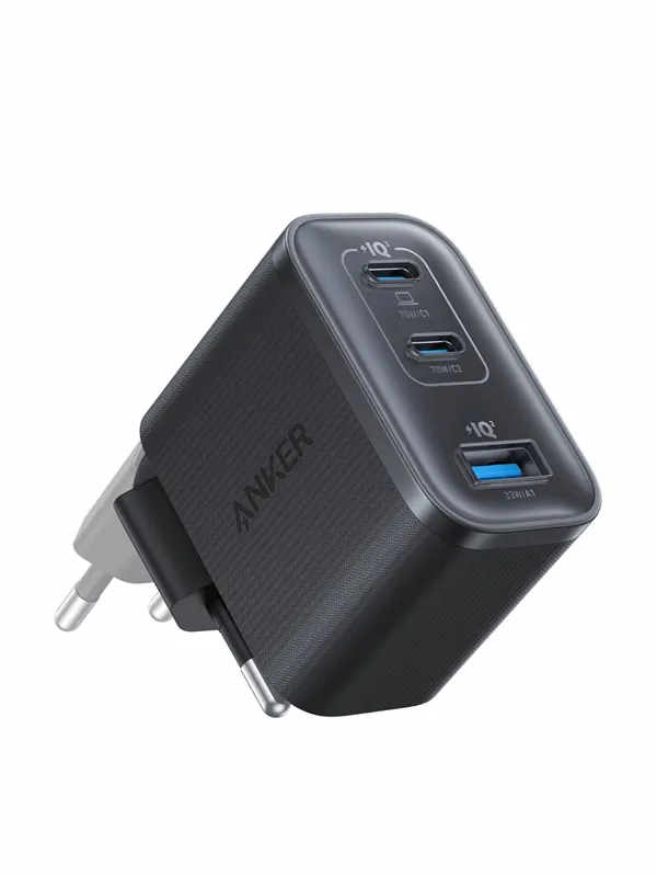 Anker Nano Charger 70W 3 Ports - Black