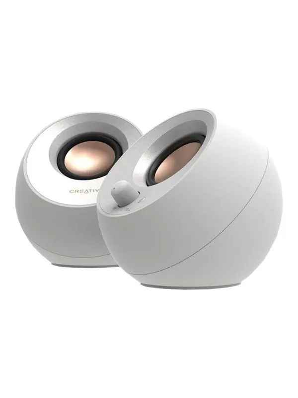 Creative Pebble V3 - White - Bluetooth - 2.0-kanals - White