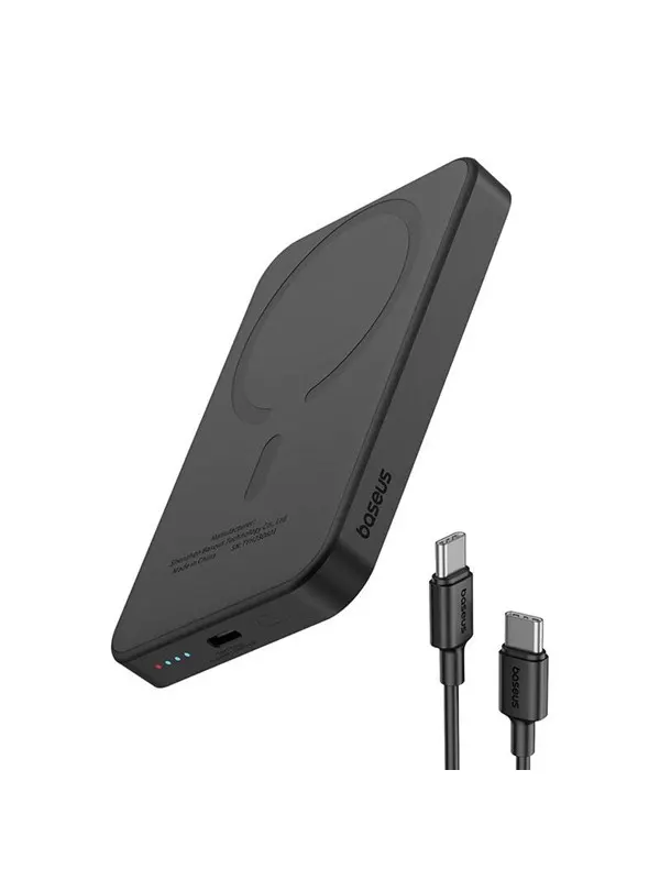 Baseus Magnetic Mini Powerbank 5000mAh USB-C 20W (black) - 5000 mAh