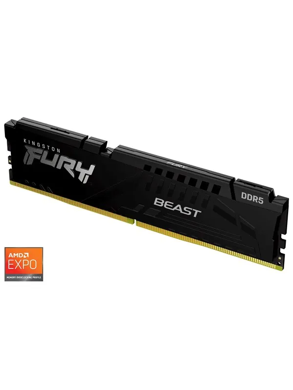 Kingston FURY Beast DDR5-5600 - 16GB - CL36 - Single Channel (1 pcs) - AMD EXPO & Intel XMP - Svart