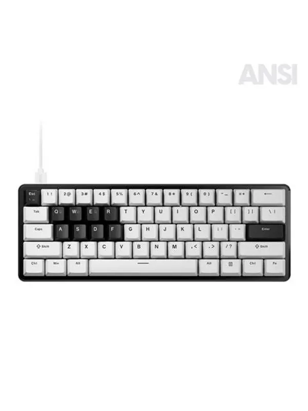 Pulsar PCMK 3 HE 60 (ANSI) - Gaming Keyboard - Utan numpad - Engelska (US) - Vit