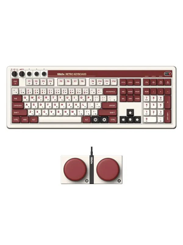 8BitDo Retro 108 Mechanical Keyboard Fami Edition - Engelska (US)