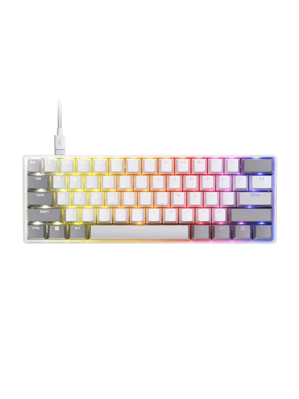 Corsair CLIPPER PRO MINI 60 - Gaming Keyboard - Utan numpad - Nordisk - Vit