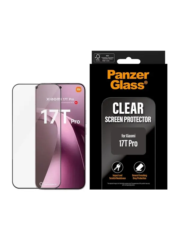 PanzerGlass Screen Protector Xiaomi 17T Pro | Ultra-Wide Fit