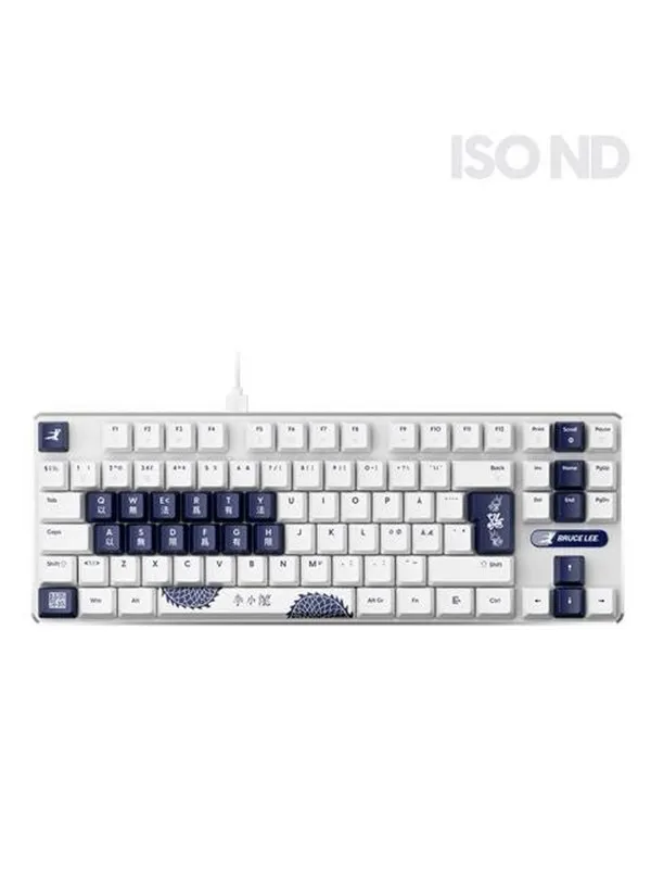 Pulsar PCMK 3 HE TKL (Bruce Lee 85th edition) - Gaming Keyboard - Utan numpad - Nordisk - Vit