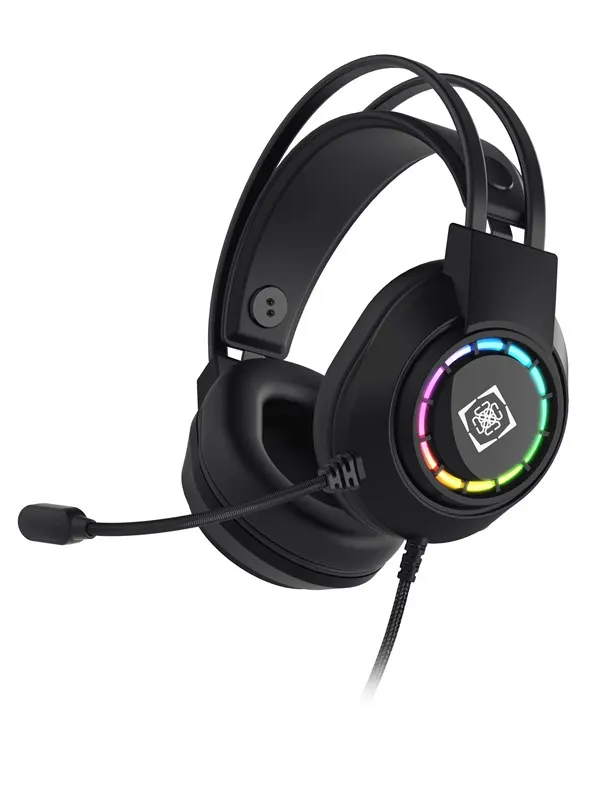 Deltaco DH220 USB Stereo Gaming Headset RGB Svart