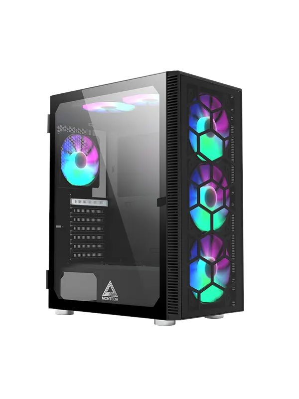 Montech X3 Glass - Black - Chassi - Miditower - Svart