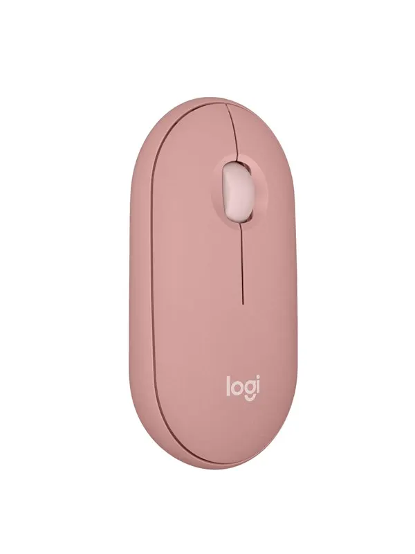 Logitech Pebble Mouse 2 M350s Wireless - Tonal Rose - Mouse - Optic - 3 knappar - Röd