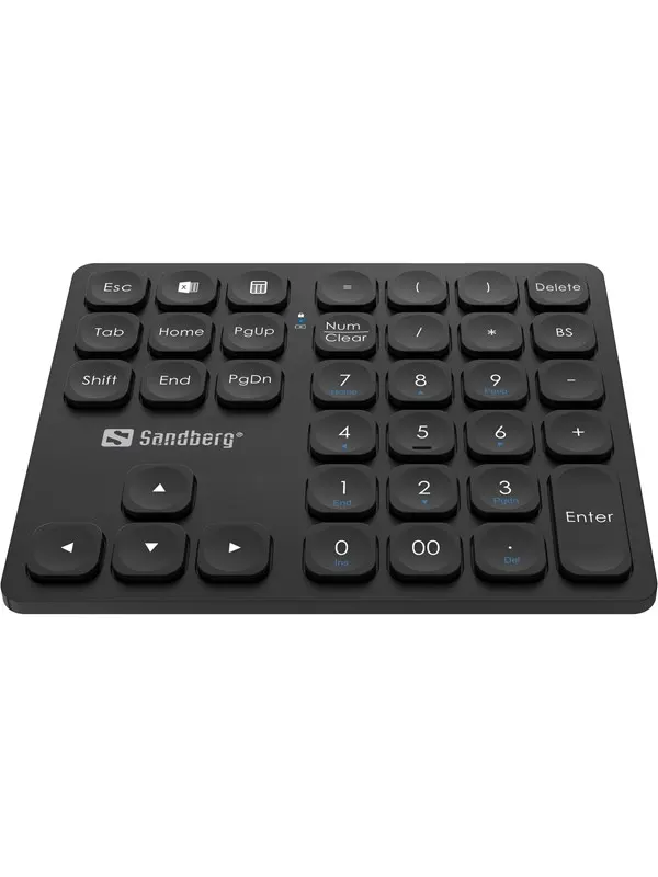 Sandberg Wireless Numeric Keypad Pro - Numpad - Svart
