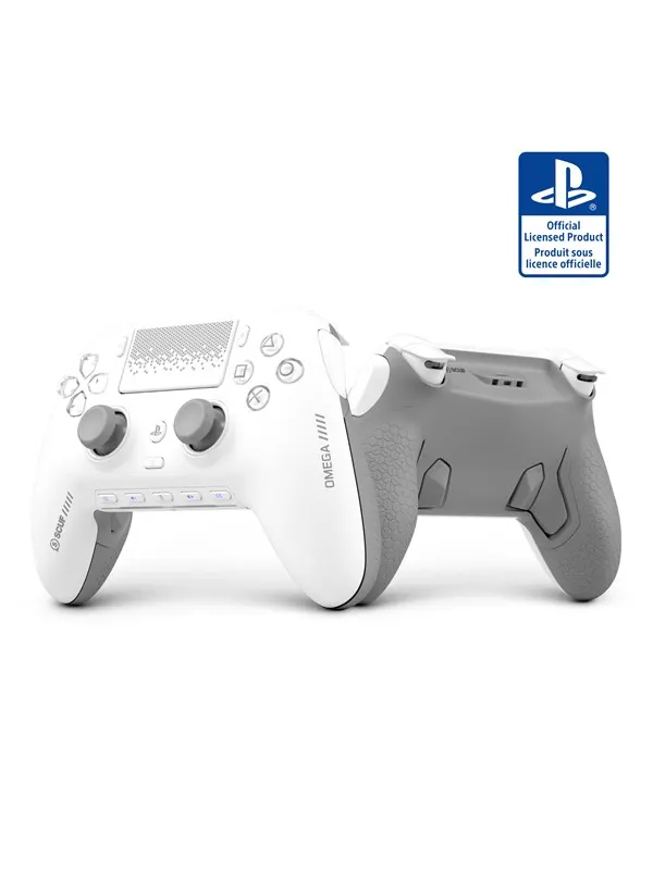 Scuf Omega Wireless Preconfigured Controller - White - Wireless Controller - Sony PlayStation 5