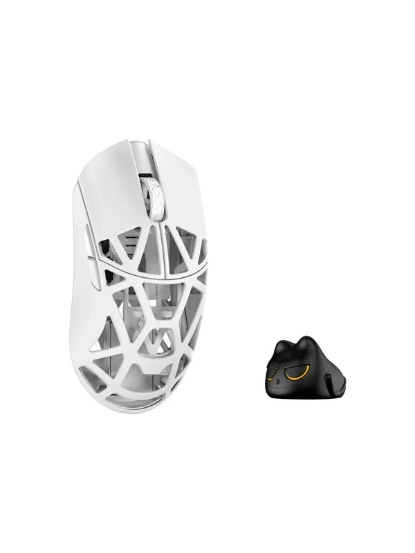 WLMouse Beast X Mini Pro (Solid Side + Omron) / Wireless 8K / Magnesium - Gamingmus - Optic - 5 knappar - Vit