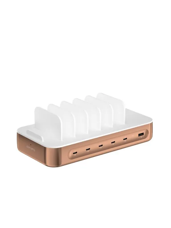4smarts Charging station Team 100W 1x USB-A port 5x USB-C ports includes 6 cables copper