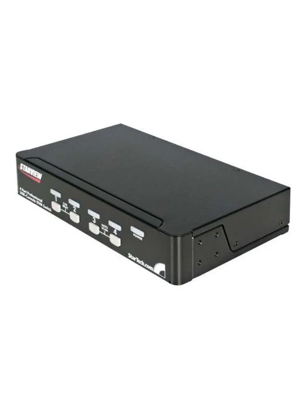 StarTech.com 4 port 1U rackmonterad KVM-switch med OSD - KVM-switch - 4 portar