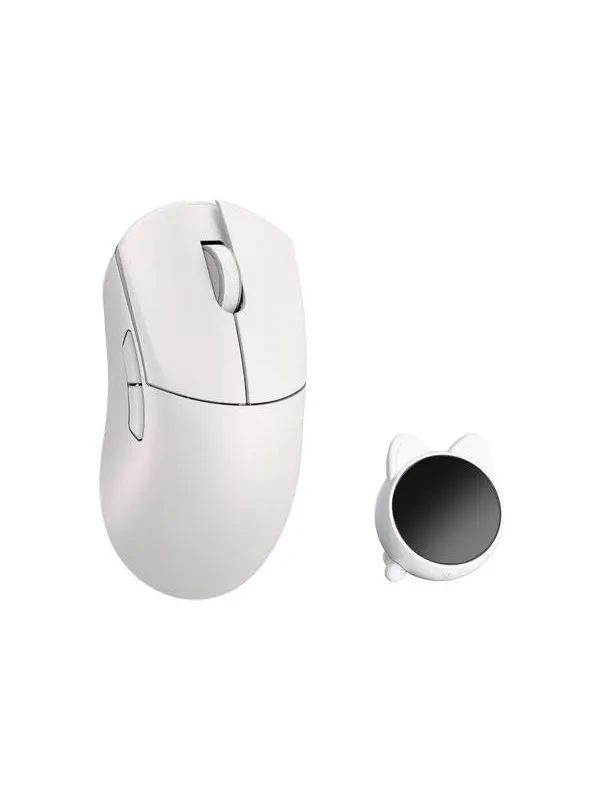 WLMouse HUAN Stainless Magnesium Alloy / Wireless 8K - Gamingmus - Optic - 5 knappar - Vit