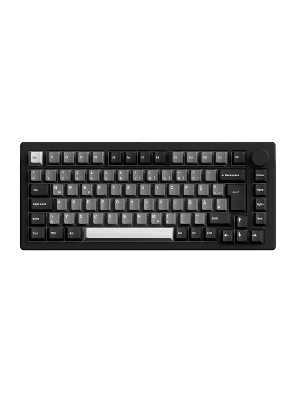 Akkogear Monsgeek M1 V5 VIA Black & Silver - Akko Rosewood - Gaming Keyboard - Utan numpad - German/UK/Nordic - Svart