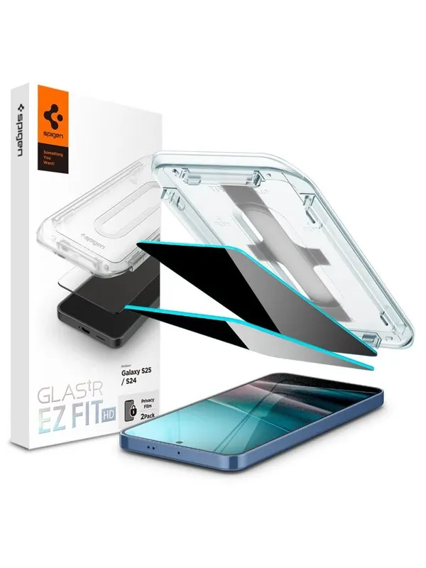 Spigen Glass tR EZ Fit HD (Privacy) 2 Pack - Samsung Galaxy S25/S24