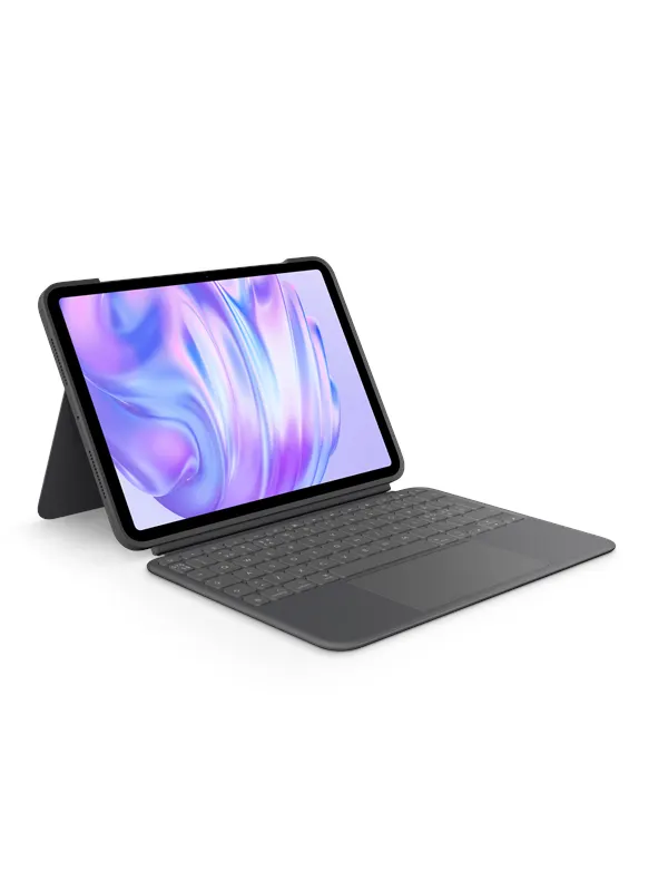Logitech Combo Touch for iPad Air 11" (M2) & iPad Air (5th gen) - Oxford Grey - Tastatur & Folio set - Nordisk - Grå