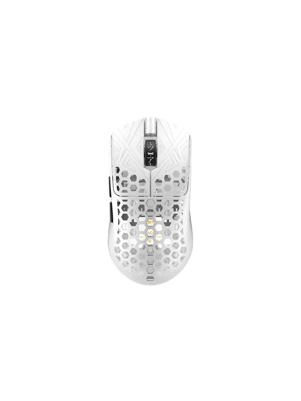 Arbiter AKITSU Medium - Ultralight 40g Carbon-fiber - Gamingmus - Optic - 5 knappar - Vit