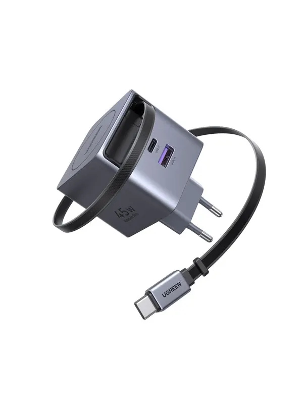 UGREEN 45 W GaN Fast Charger with Retractable Cable