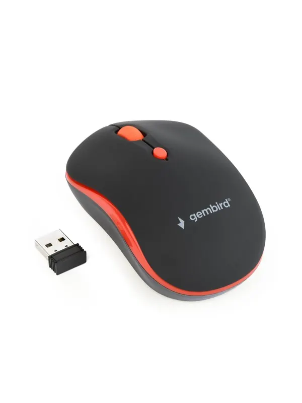 Gembird Wireless optical mouse 4B-03 - Mouse - Optic - 4 knappar - Röd