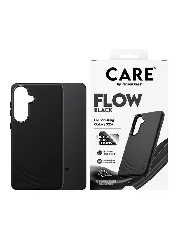 CARE by PanzerGlass Flow Case Black w. Qi Samsung Galaxy S26+