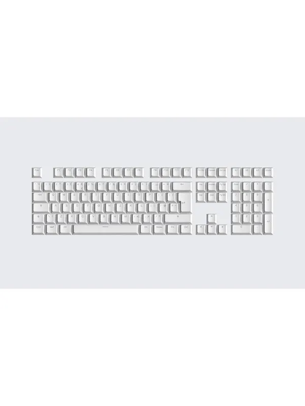 Wooting PBT ISO (UK) &amp; ANSI (US) Keycaps - Just White - Knappsats - Engelska (US) - Vit