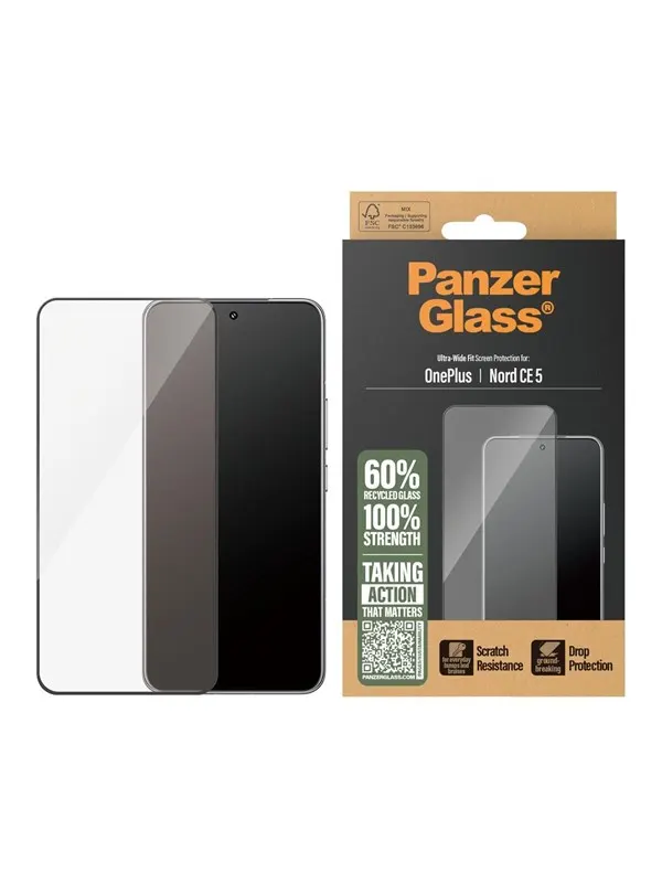 PanzerGlass Screen Protector OnePlus Nord CE 5 | Ultra-Wide Fit