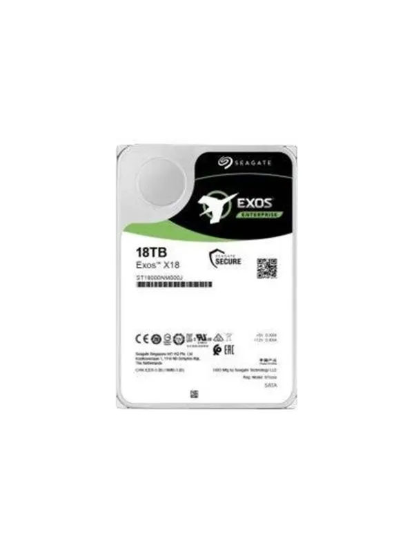 Seagate Exos X18 - 16TB - Hårddisk - ST16000NM004J - Serial Attached SCSI 3 - 3,5"