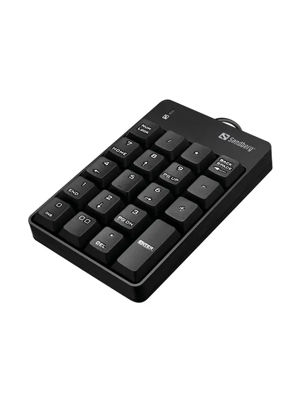 Sandberg USB Wired Numeric Keypad - Numpad - Svart