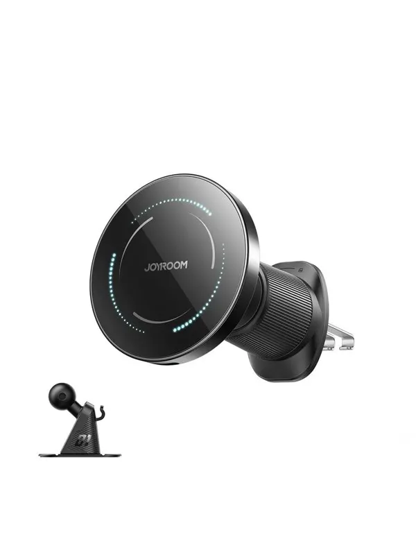 Joyroom JR-ZS502 MagSafe Compatible Car Holder with Wireless Charger for Air Vent/Dashboard - Black