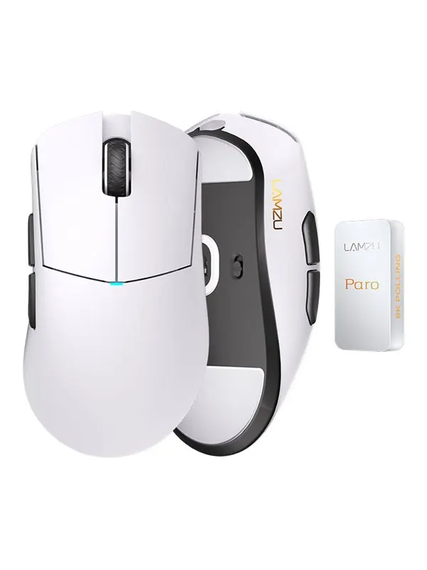 Lamzu Paro - Gamingmus - Optic - 6 knappar - Vit