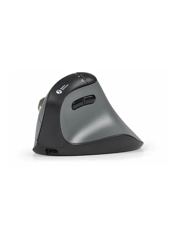 Bakker Elkhuizen FastForward - vertical mouse - 2.4 GHz USB-C Bluetooth 5.1 - dark grey black - Vertical mouse - Optic - 8 knappar - Grå