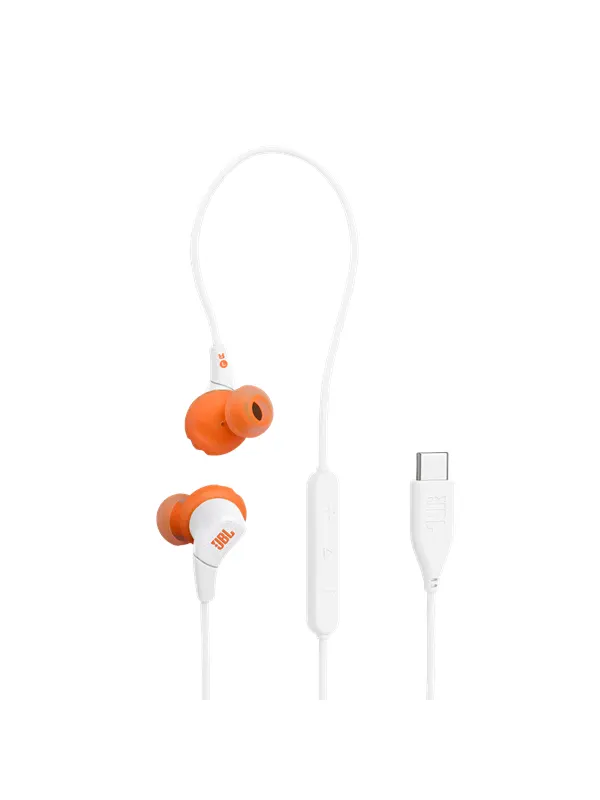 JBL Endurance Run 3 Wired USB-C In-Ear Headphones White
