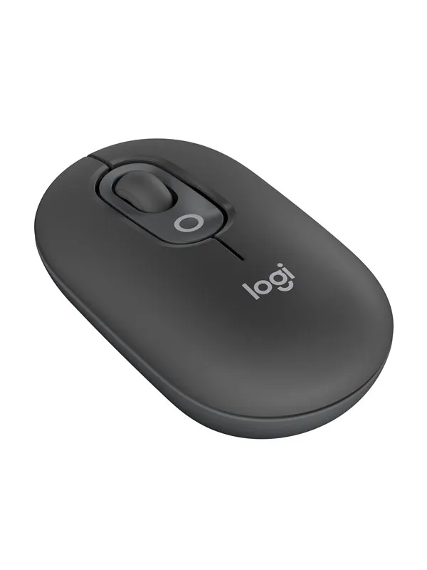 Logitech POP Mouse with Emoji - Graphite - Mouse - Optic - 3 knappar - Svart