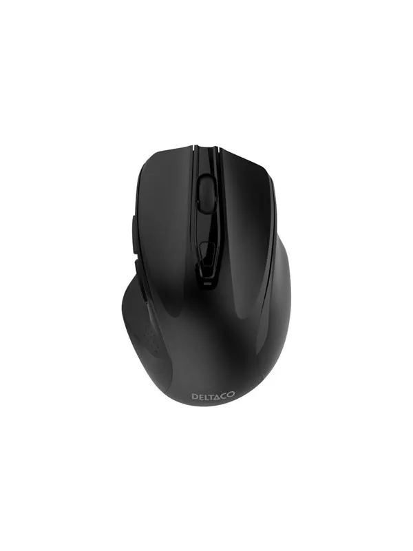 Deltaco OFFICE Wireless Silent Office Mouse - Mouse - Optic - 6 knappar - Svart