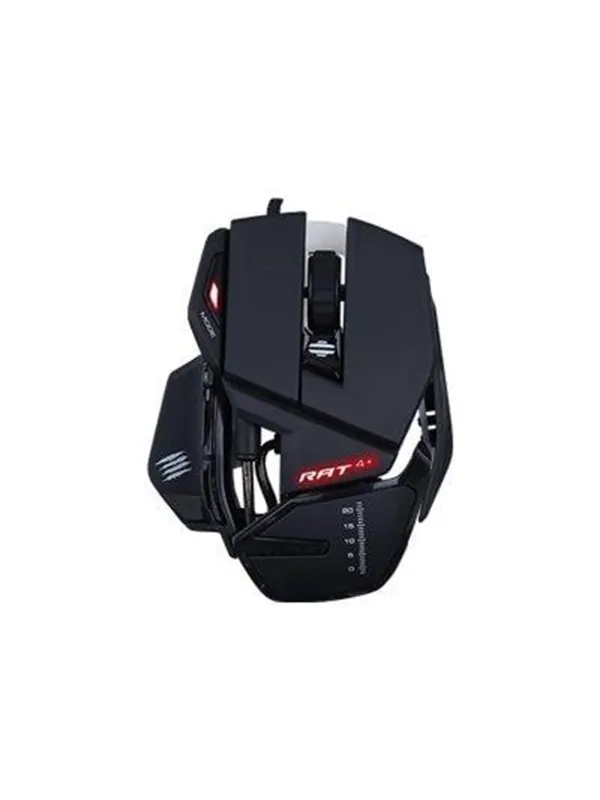 Mad Catz R. A. T. 4+ Optisk gamingmus - Gamingmus - Optic - 9 knappar - Svart